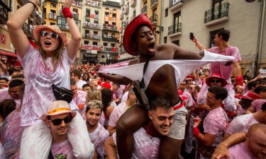 Thousands have taken to the streets for Pamplona's iconic festival