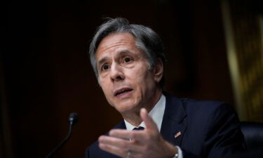 U.S. Secretary of State Antony Blinken testifies during a Senate Foreign Relations Committee hearing on Capitol Hill