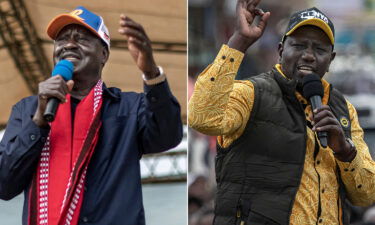 Veteran opposition leader Raila Odinga (L) and Deputy President William Ruto are the forerunners in Kenya's general elections on August 9.