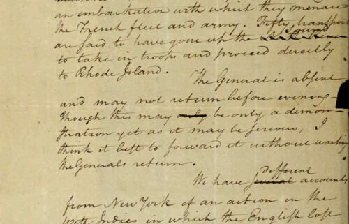 A 1780 letter from Alexander Hamilton to the Marquis de Lafayette