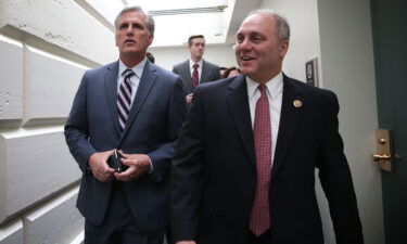 U.S House Majority Leader Rep. Kevin McCarthy (R-CA) (L) and House Majority Whip Rep. Steve Scalise (R-LA) (R) are seen here in September 2015. The House is on track to vote on a long-awaited bill on July 28.