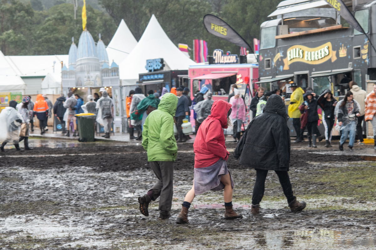 <i>Marc Grimwade/WireImage/Getty Images</i><br/>Festivalgoers at Splendour in the Grass 2022.