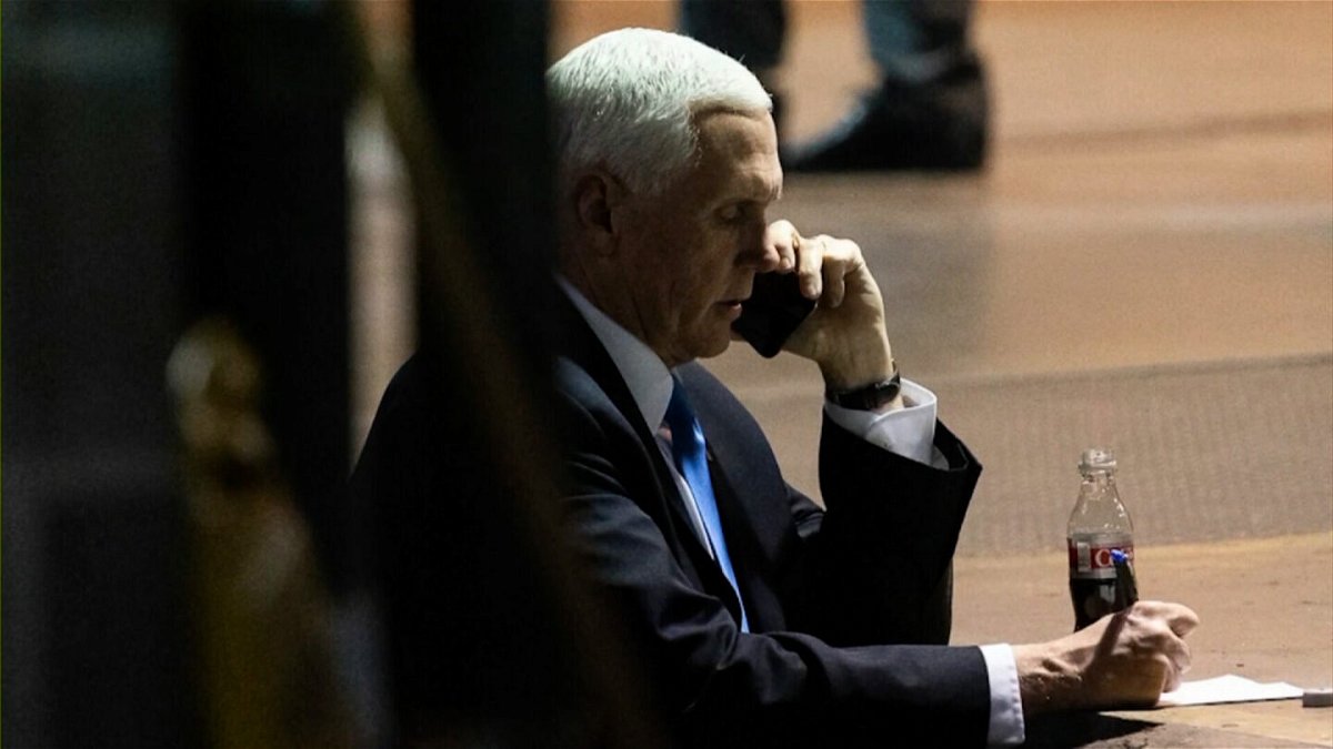 <i>January 6 Committee</i><br/>New photos of former Vice President Mike Pence are shown during the third hearing of the US House Select Committee to Investigate the January 6 Attack on the US Capitol