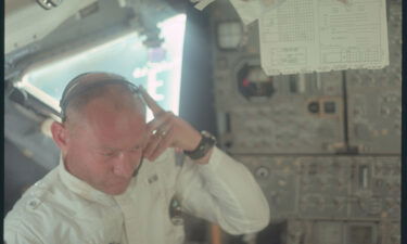 Buzz Aldrin on Apollo 11.