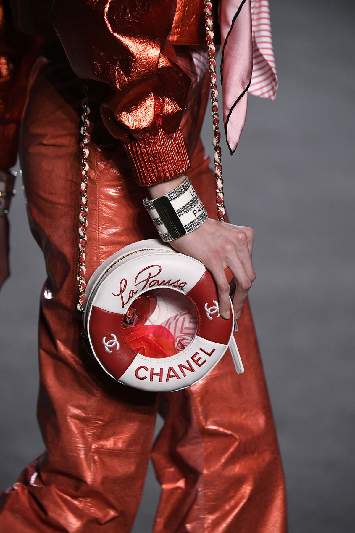 <i>Victor Virgile/Gamma-Rapho/Getty Images</i><br/>A model walks the Chanel Cruise runway  on May 3