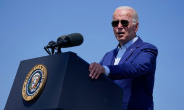 President Joe Biden speaks about climate change and clean energy at Brayton Power Station