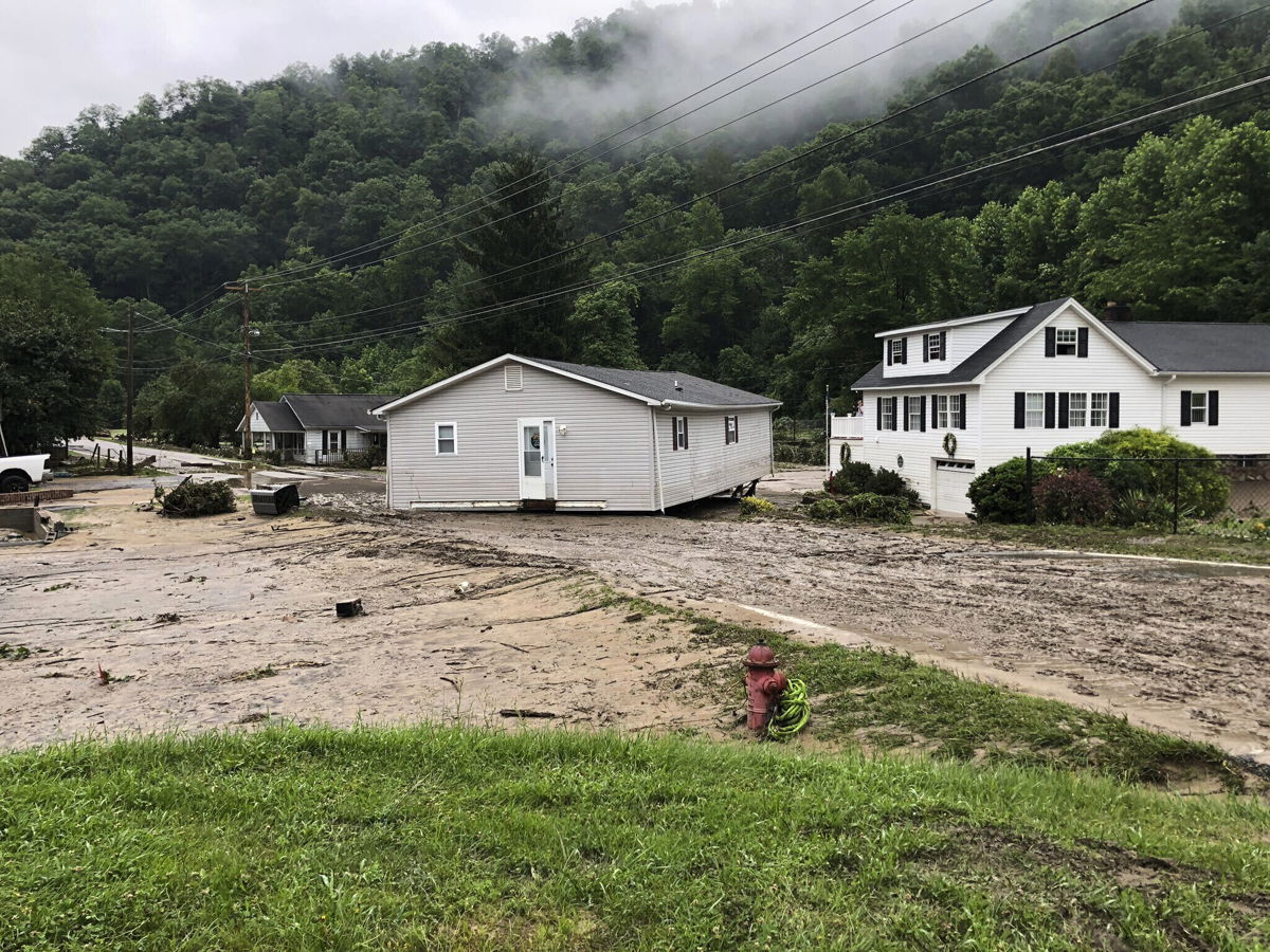 <i>Olivia Bailey/AP</i><br/>Damage from flooding is seen in the Whitewood community of Buchanan County.