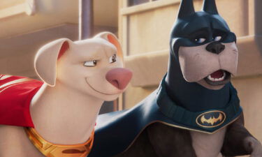 Dwayne Johnson as Krypto and Kevin Hart as Ace in 'DC League of Super-Pets.'