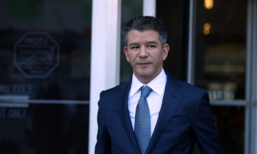 Former Uber CEO Travis Kalanick leaves the Phillip Burton Federal Building on day three of the trial between Waymo and Uber Technologies  on February 7