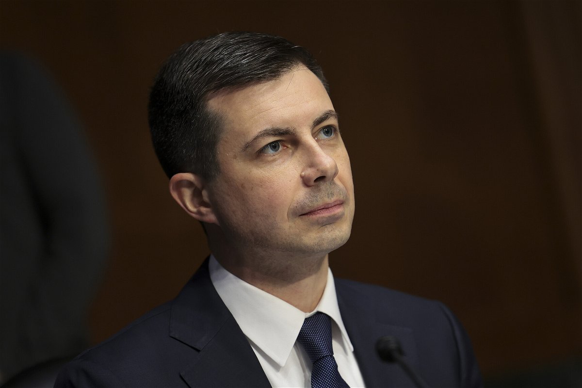 <i>Kevin Dietsch/Getty Images</i><br/>Transportation Secretary Pete Buttigieg pictured here on March 2