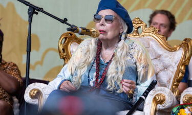 Joni Mitchell made a surprising return to the stage at the Newport Folk Festival on July 24.