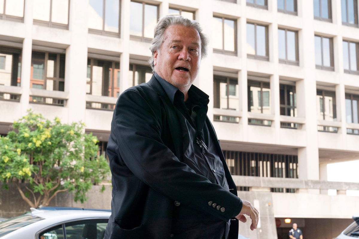 <i>Jose Luis Magana/AP</i><br/>Former White House strategist Steve Bannon at federal court in Washington