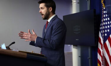 National Economic Council Director Brian Deese speaks during a White House news briefing in January 2021. President Joe Biden's advisers are downplaying recession fears ahead of a highly anticipated report that could show the economy shrinking.