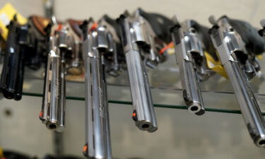 A display of guns for sale is seen at Coliseum Gun Traders Ltd. in Uniondale