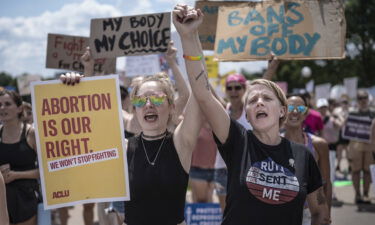 Supporters of abortion rights rally in St. Paul