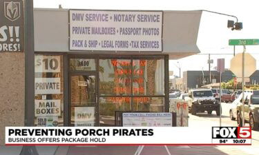 One business owner in downtown Las Vegas offers a way for residents to protect packages from porch pirates.