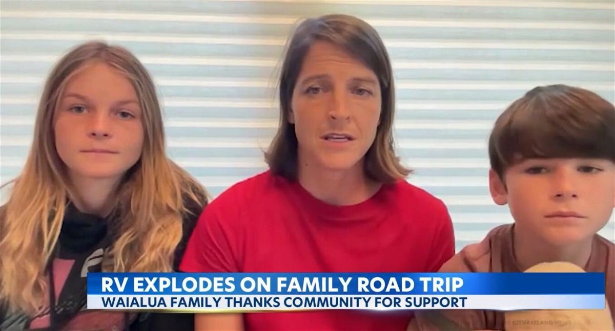 <i>KITV</i><br/>The Burgoyne family thanks the community for support after their RV exploded on their family road trip.