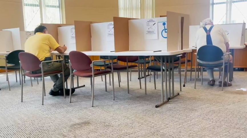 Voters cast ballots in Boone County on Tuesday, Aug. 2, 2022.