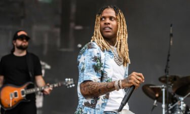 Lil Durk performs on day three of the Lollapalooza Music Festival on Saturday