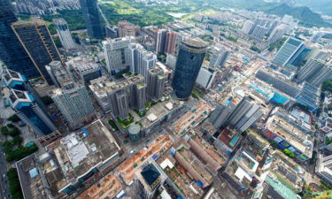 The Huaqiangbei shopping area in Shenzhen is home to the world's largest eletronics wholesale market.