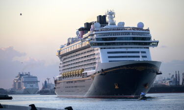 The Disney Fantasy cruise ship is seen here in Port Canaveral