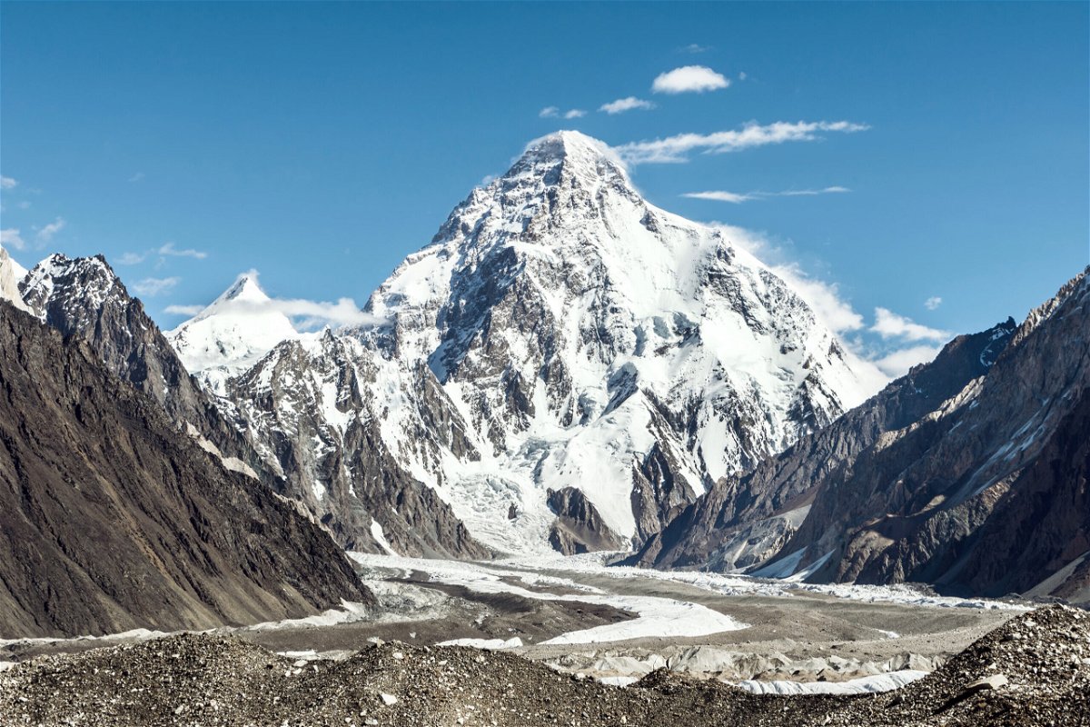 <i>JossK/Adobe Stock</i><br/>Seen here is the K2 mountain with Angelus peak and Godwin-Austen glacier from Concordia. The world's second highest mountain