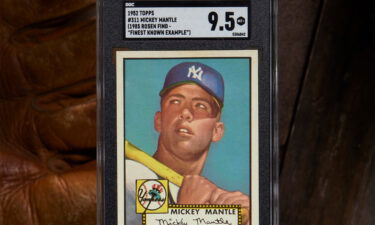 A Mickey Mantle baseball card from 1952 sold for a jaw-dropping $12