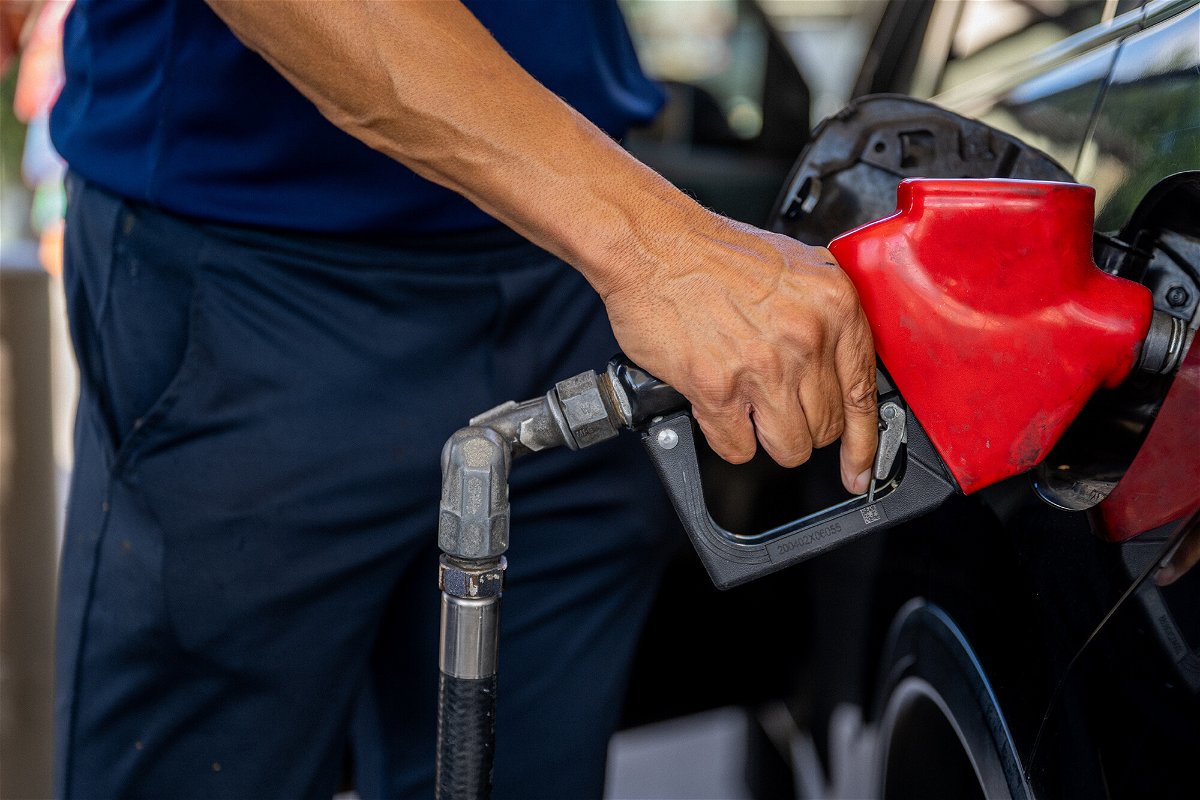 <i>Brandon Bell/Getty Images</i><br/>The national average for regular gasoline dropped three cents to $4.16 a gallon on August 3
