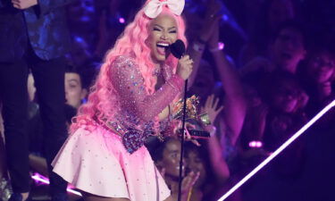 Nicki Minaj accepts the video vanguard award at the MTV Video Music Awards on August 28.
