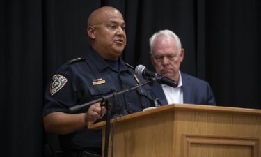 Uvalde police chief Pete Arredondo speaks at a press conference following the shooting at Robb Elementary School in Uvalde