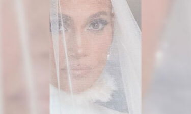 Jennifer Lopez shared her wedding day look on her Instagram account.