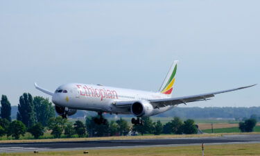 A Boeing 787-9 Dreamliner from Ethiopian Airlines is seen landing at Brussels Airport on July 29. Two pilots are believed to have fallen asleep and missed their landing during an Ethiopian Airlines Boeing 737-800 flight from Sudan to Ethiopia.