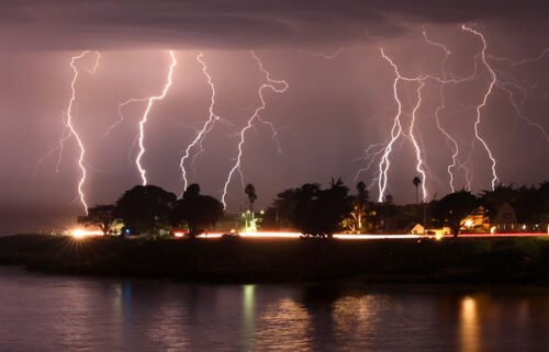 The lightning storm seen here