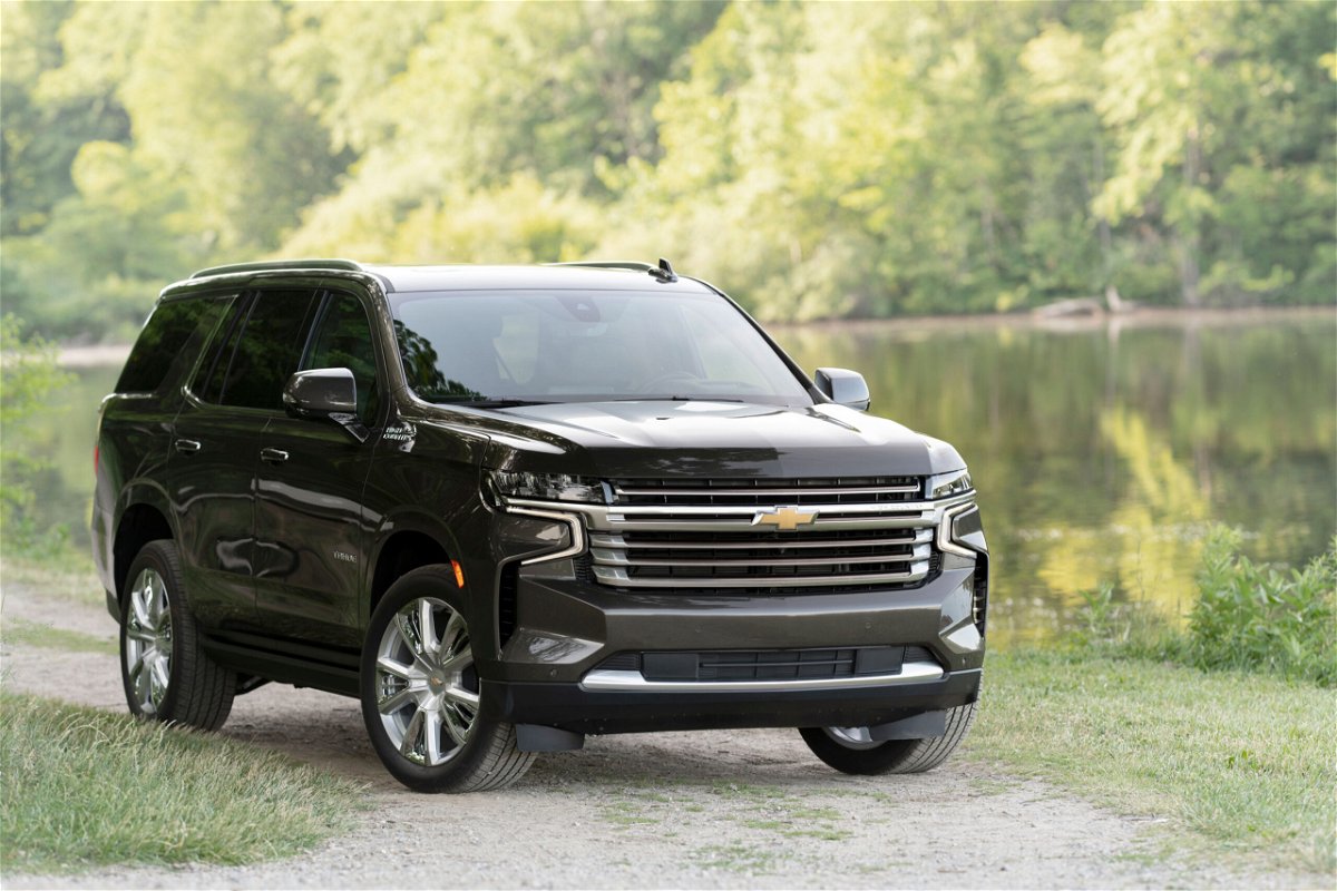 <i>Ritchie/Chevrolet</i><br/>Seen here is the 2021 Chevrolet Tahoe High Country. GM is recalling hundreds of thousands of vehicles because of a problem with third-row seatbelts.