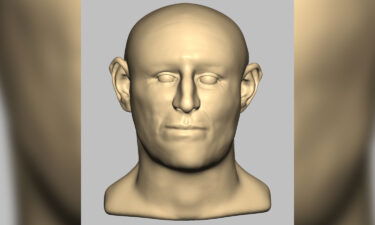 This is a digital reconstruction of the face of one of the adults found in the medieval well.