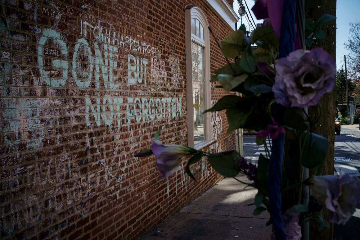 <i>Carlos Bernate/The Washington Post/Getty Images</i><br/>A Heather Heyer memorial in Charlottesville