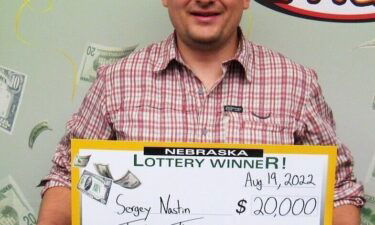 Sergey Nastin of Lincoln won the Nebraska Lottery's Mega Multiplier game twice last month. The two jackpots totaled $21