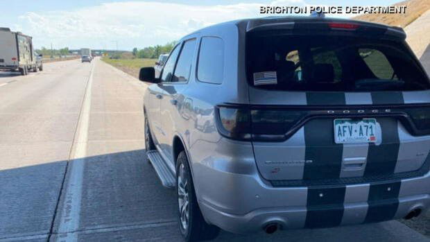 <i>Brighton PD/KCNC</i><br/>Brighton Police Department says a man impersonating an officer pulled over an off-duty deputy with the Adams County Sheriff's Office.