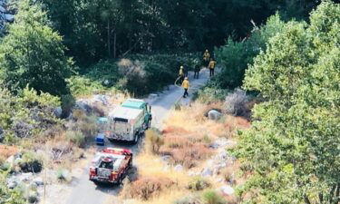 A pilot was rescued on Mount Baldy after a helicopter made a hard landing and rolled over