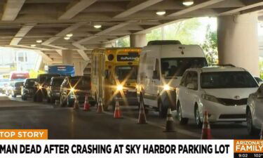 A deadly car crash at a Sky Harbor parking garage led to lane closures and delays for travelers Sunday morning.