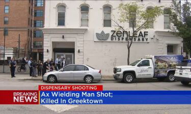 A man was shot and killed Monday morning outside a marijuana dispensary in Greektown.