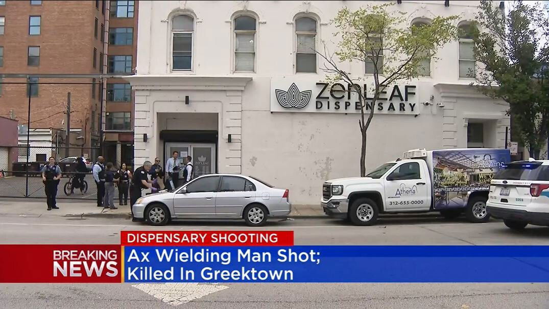 <i>WBBM</i><br/>A man was shot and killed Monday morning outside a marijuana dispensary in Greektown.