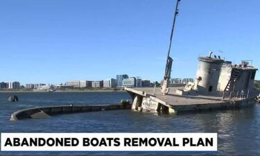 Two abandoned ships that sunk off Hayden Island are finally being removed.