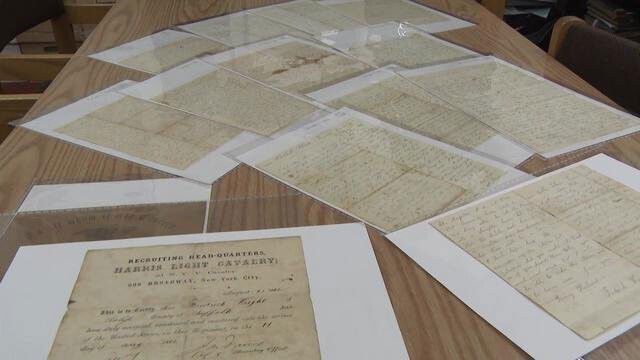 <i>WCBS</i><br/>Scores of handwritten letters from a Civil War soldier to his wife have been donated to the Islip Historical Society by his family.