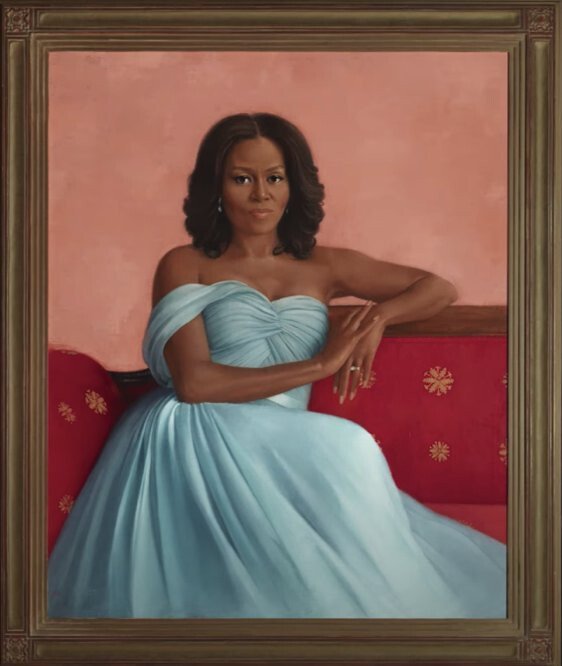 <i>White House</i><br/>Former First Lady Michelle Obama's official White House portrait is seen here.