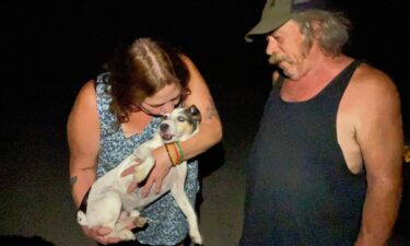 Sandy and Robert Clark with Otis.