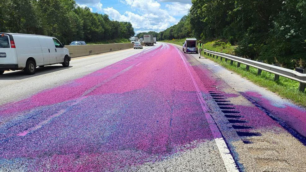 <i>Spartanburg County Emergency Management/WLOS</i><br/>Officials say a spill of clothing dye took hours to clean up on Tuesday.