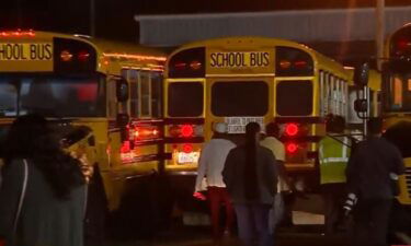 One person was taken to the hospital on September 9 after a crash in a school bus yard in Boston's Hyde Park.