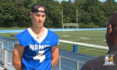 Braintree High School senior and starting quarterback James Tellier returns to the field after a battle with cancer.