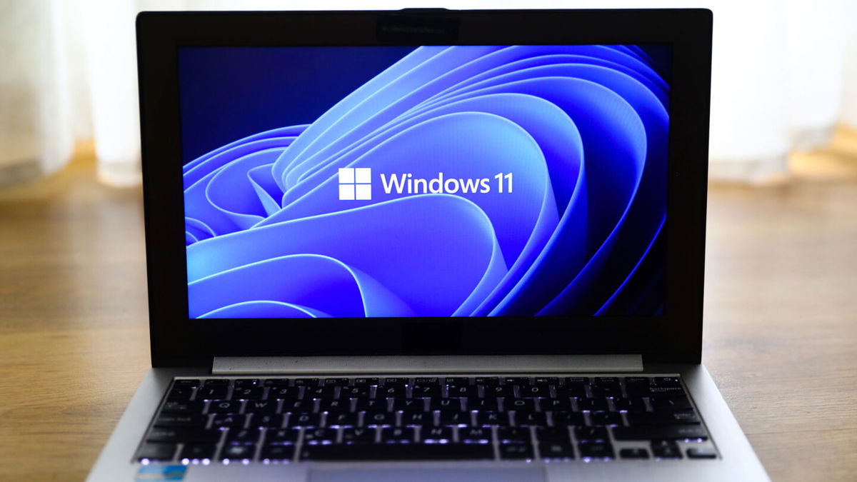 <i>Beata Zawrzel/NurPhoto via Getty Images</i><br/>Windows 11 operating system logo is displayed on a laptop screen in Gliwice
